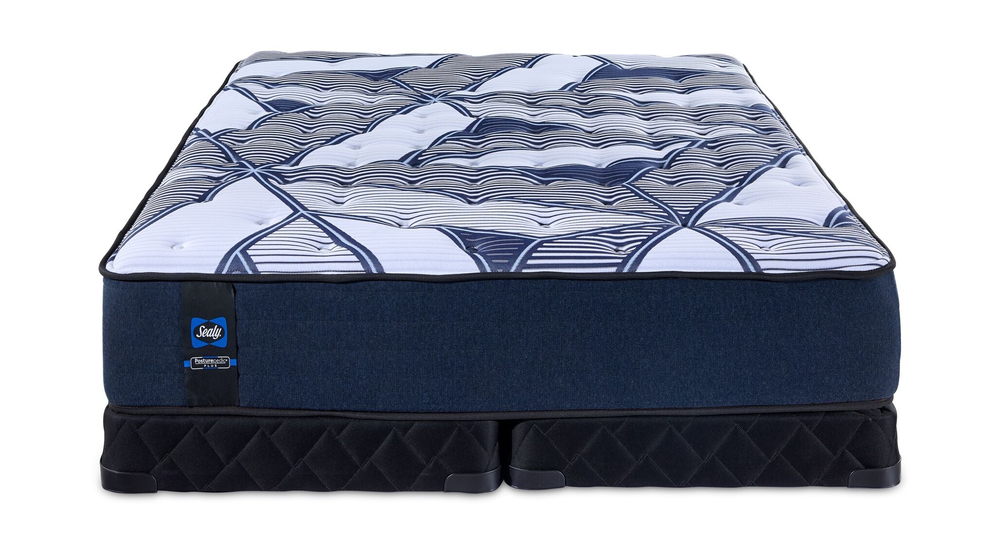 Sealy Posturepedic® Plus Sterling - Callie II Firm Tight Top Queen Mattress and Low Profile Split Boxspring Set