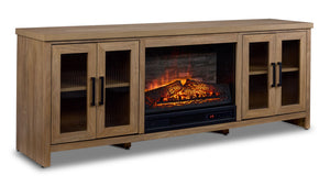Cambridge 66" Fireplace TV Stand - Natural Oak
