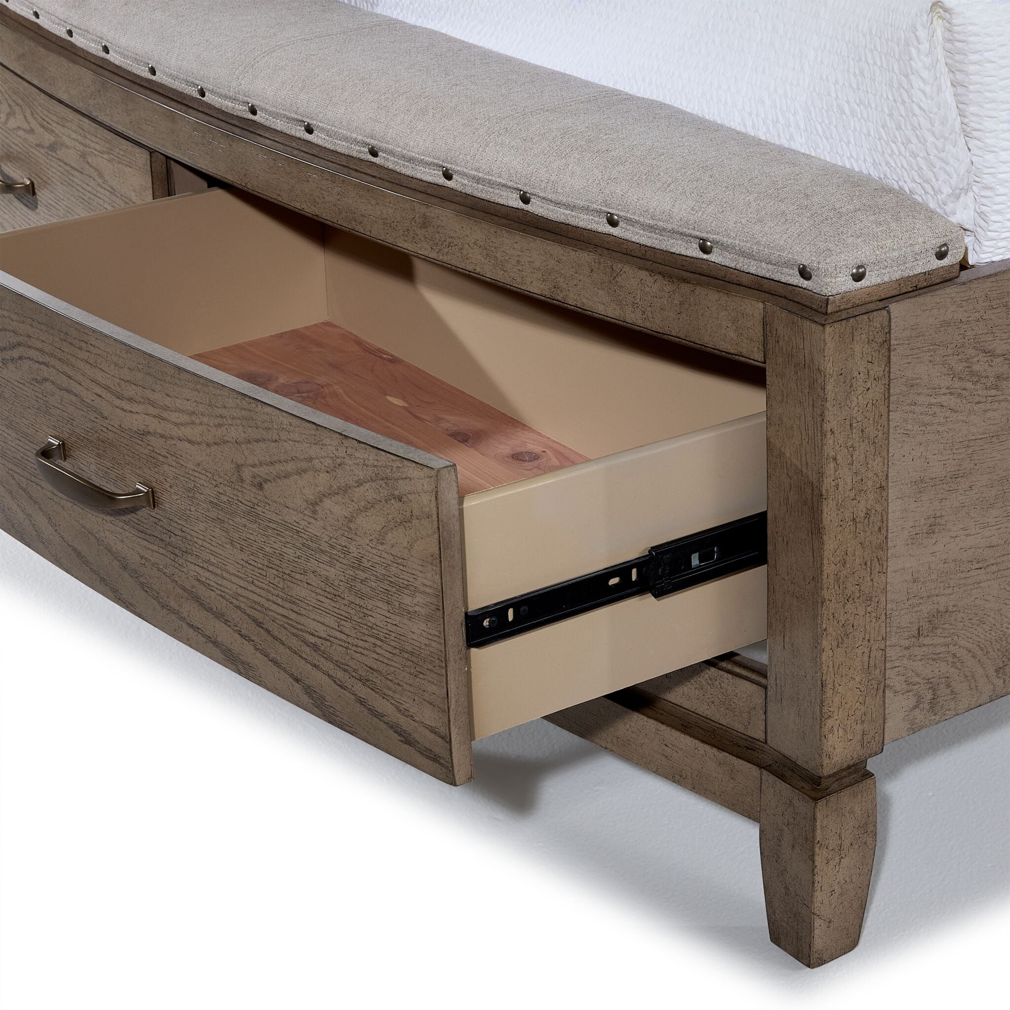 Camelot 3 - Piece King Storage Bed - Burnished Beige