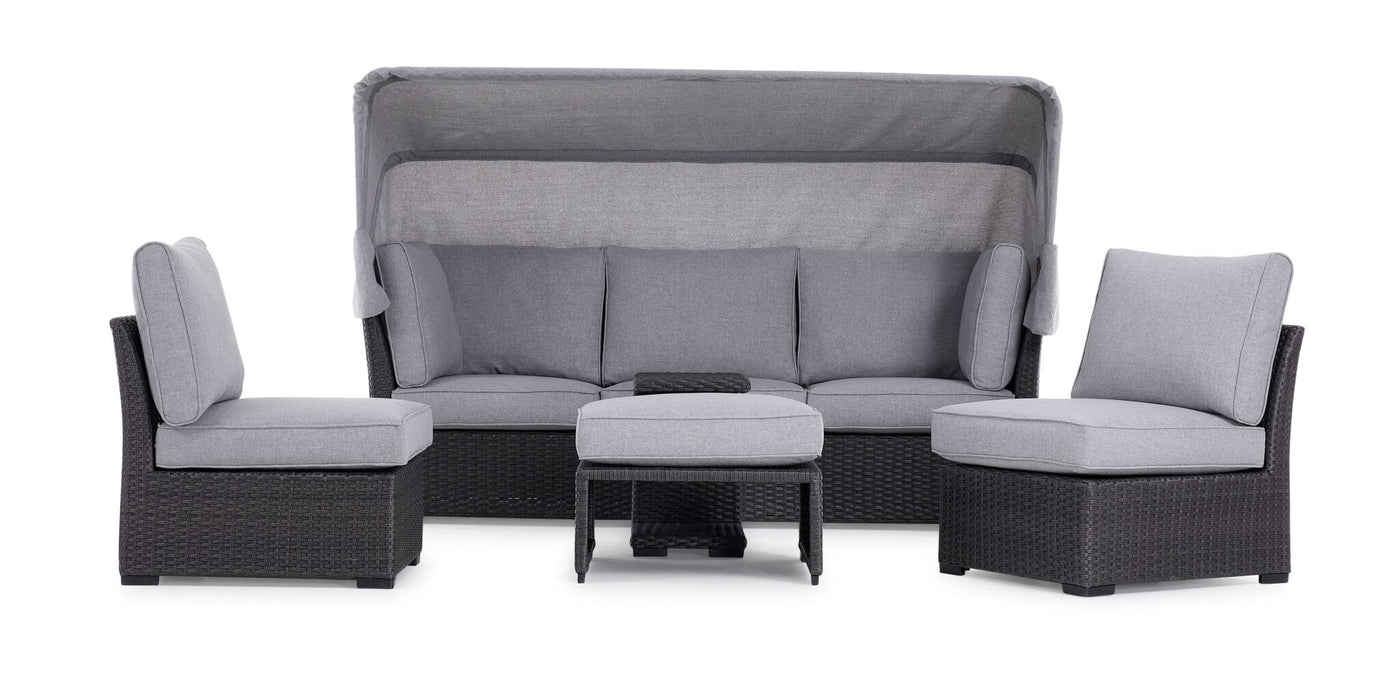 Caprie Outdoor Day Bed - Black, Grey