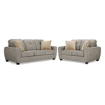 Carolina Sofa and Loveseat Set - Brown