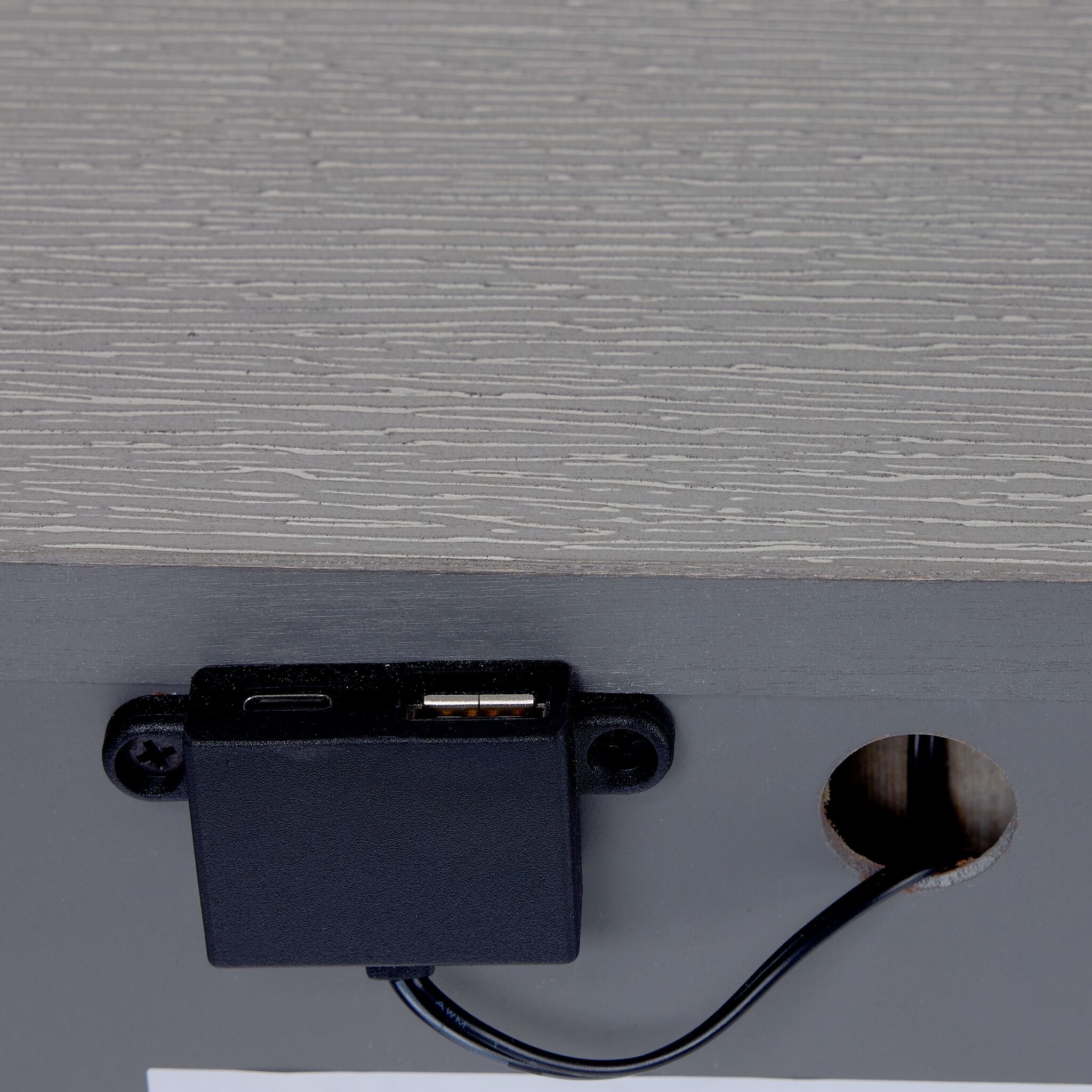 Fresh Perspective Cascade Night Table - Dovetail Grey