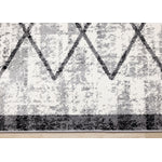 Ashwood 5'3" x 7'7" Distressed Lattice Area Rug - Grey, Black, White