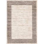 Earthly Essence 6'7" x 9'10" Distressed Border Area Rug - Taupe