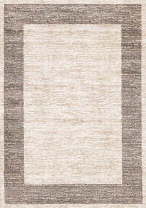 Earthly Essence 6'7" x 9'10" Distressed Border Area Rug - Taupe