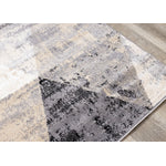 Stone Prism 6'7" x 9'7" Triangle Shapes Area Rug - Cream, Beige
