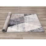 Stone Prism 6'7" x 9'7" Triangle Shapes Area Rug - Cream, Beige
