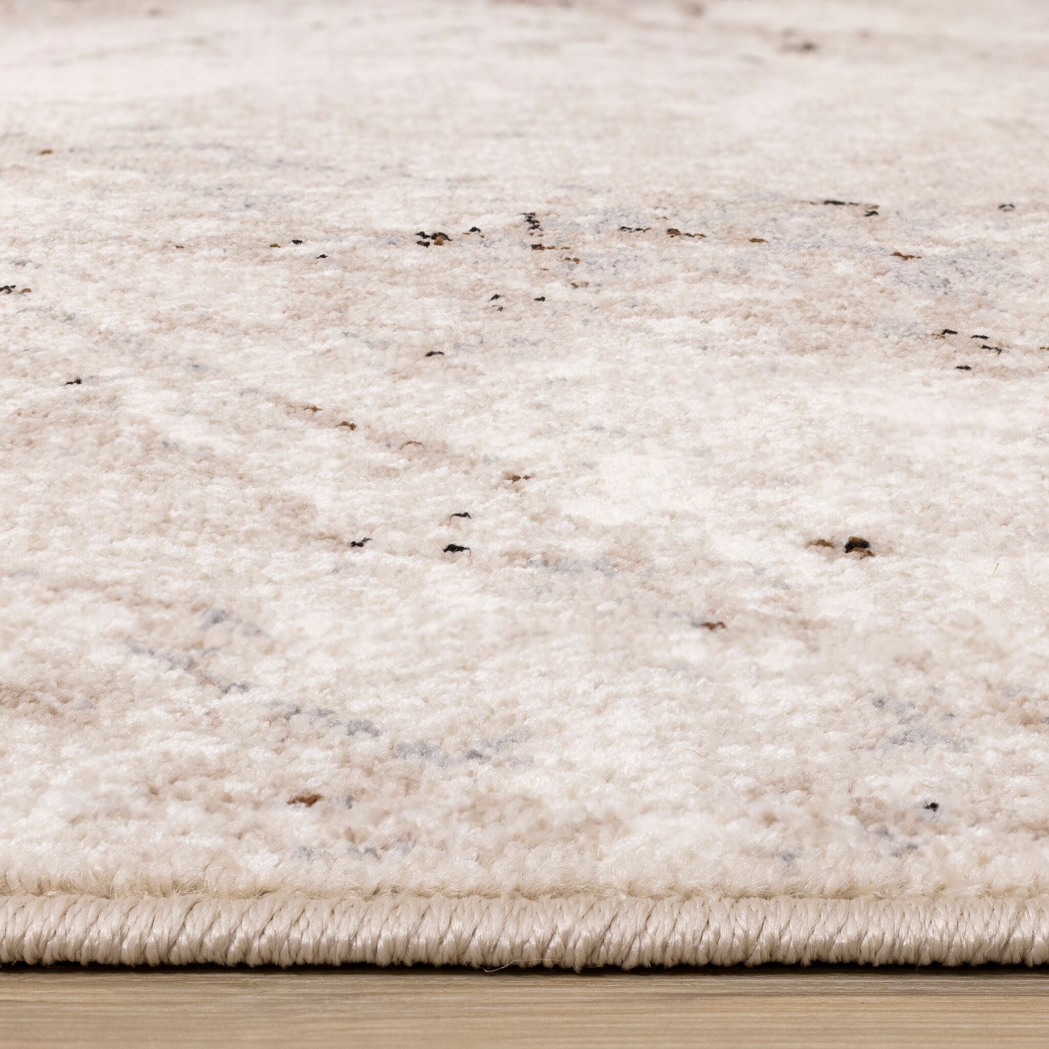 Natural Granite 6'7" x 9'10" Etched Stone Plush Area Rug - Beige