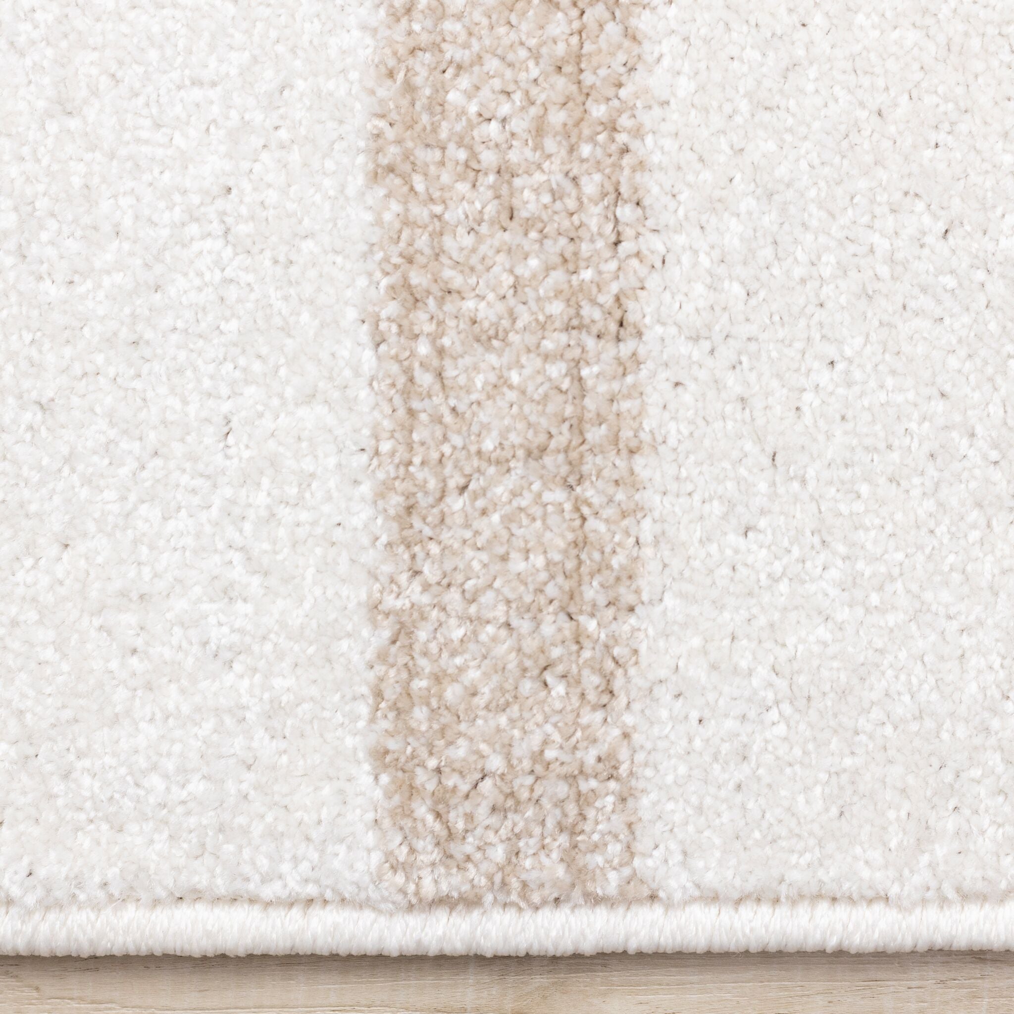 Beachwood Stripes 6'7" x 9'10" Striped Area Rug - Cream