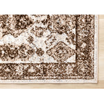 Antique Charm 5'3" x 7'7" Distressed Classic Area Rug - Brown, Grey, White