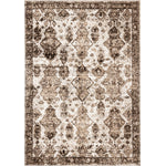 Antique Charm 6'7" x 9'6" Distressed Classic Area Rug - Brown, Grey, White