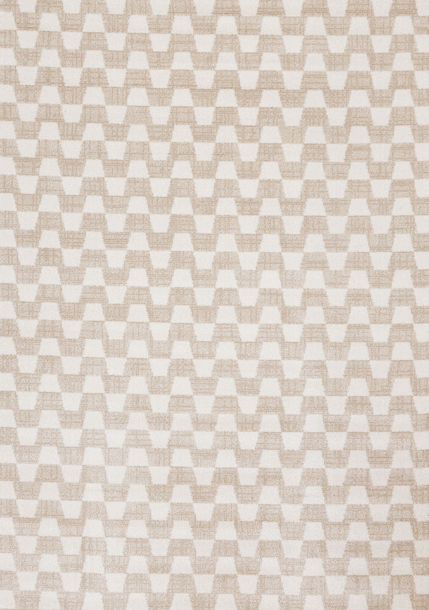 Gentle Wave 6'7"" x 9'10" Wavy Line Area Rug - Beige, Cream