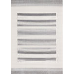 Nordic Stripes 5'3" x 7'7" Striped Lines Area Rug - Grey