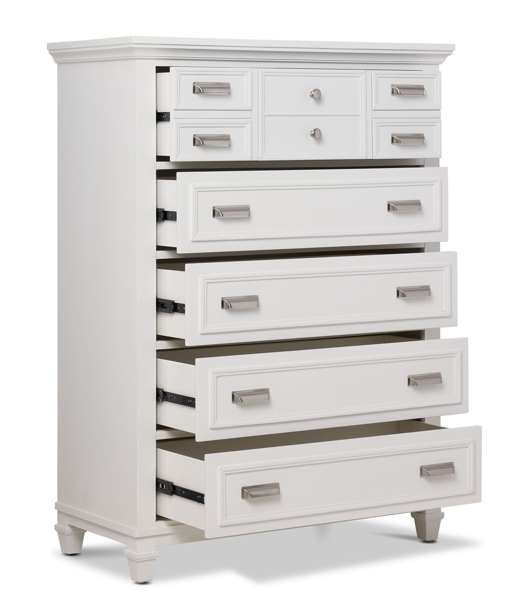 Charleston 5-Drawer Chest- Dove White