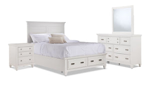 Charleston 6 - Piece King Storage Bedroom Package - Dove White