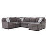 Charlotte 4-Piece Sectional with Right-Facing Chaise - Pewter