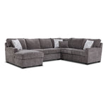 Charlotte 4-Piece Sectional with Left-Facing Chaise - Pewter