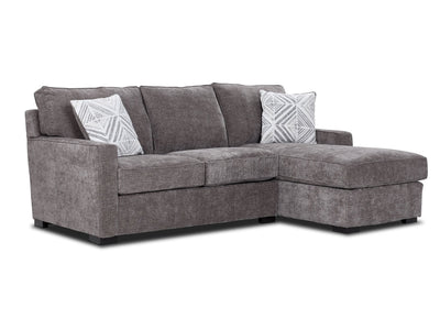 Charlotte 2-Piece Sectional with Right-Facing Chaise - Pewter