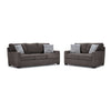 Charlotte Sofa and Loveseat Set - Pewter