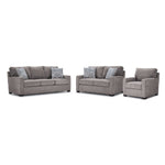 Charlotte Sofa, Loveseat and Chair Set - Smoke