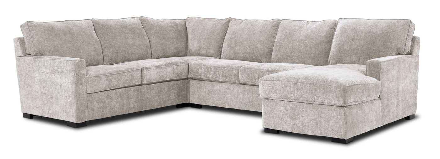 Charlotte 4-Piece Sectional with Right-Facing Chaise - Air