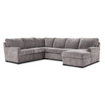 Charlotte 4-Piece Sectional with Right-Facing Chaise - Smoke