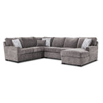 Charlotte 4-Piece Sectional with Right-Facing Chaise - Smoke