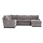 Charlotte 4-Piece Sectional with Right-Facing Chaise - Smoke