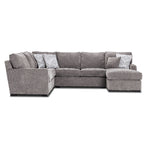 Charlotte 4-Piece Sectional with Right-Facing Chaise - Smoke