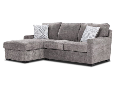 Charlotte 2-Piece Sectional with Left-Facing Chaise - Smoke