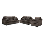 Charmaine Sofa, Loveseat and Chair Set - Brown