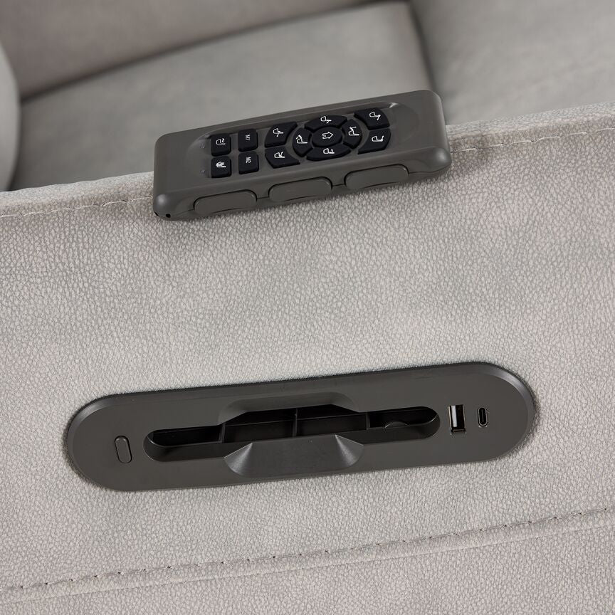 Chase Power Rocker Recliner - Grey