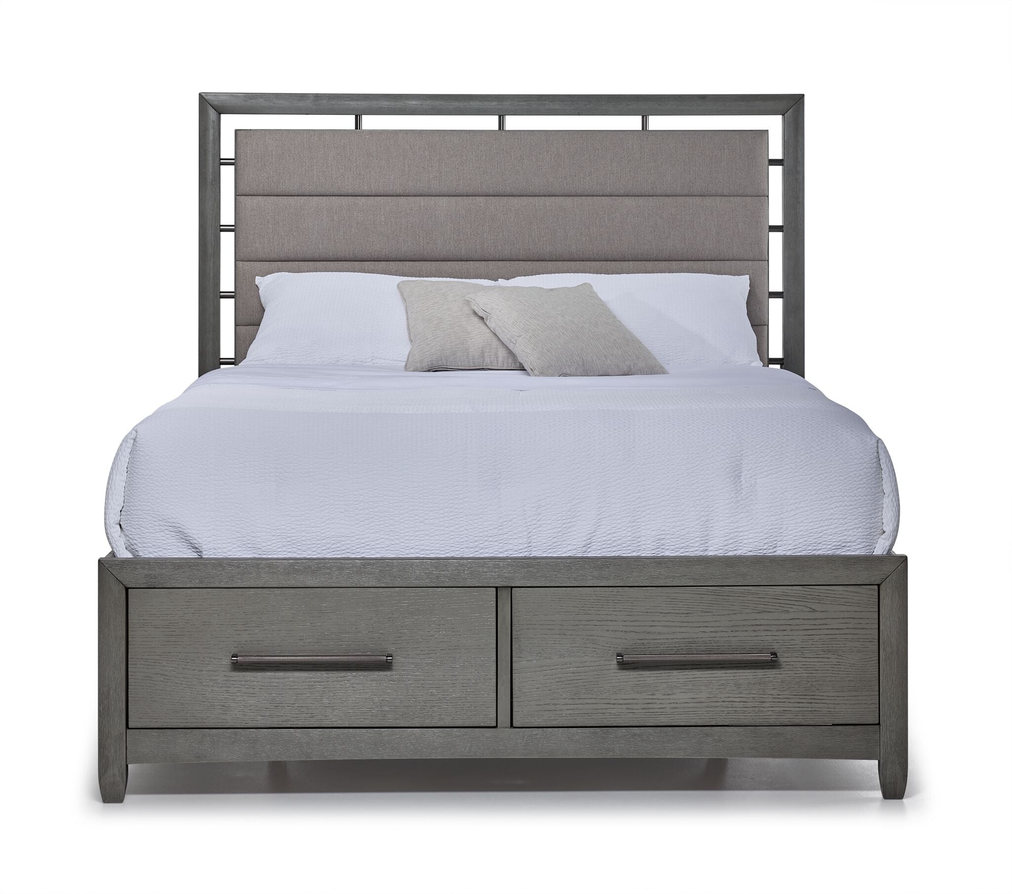 Chelsea 3-Piece Queen Storage Bed - Grey