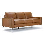Chito Leather Sofa - Saddle