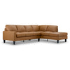 Chito Leather 2-Piece Sectional with Right Facing Chaise - Saddle