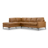Chito Leather 2-Piece Sectional with Left Facing Chaise - Saddle