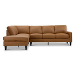 Chito Leather 2-Piece Sectional with Left Facing Chaise - Saddle