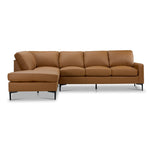 Chito Leather 2-Piece Sectional with Left Facing Chaise - Saddle