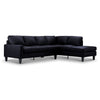 Chito Leather 2-Piece Sectional with Right Facing Chaise - Raven
