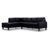 Chito Leather 2-Piece Sectional with Left Facing Chaise - Raven