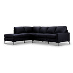 Chito Leather 2-Piece Sectional with Left Facing Chaise - Raven