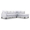 Chito Leather 2-Piece Sectional with Right Facing Chaise - Silver Grey