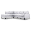 Chito Leather 2-Piece Sectional with Left Facing Chaise - Silver Grey