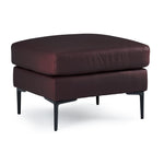 Chito Leather Ottoman - Mocha
