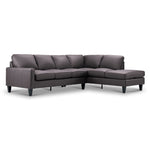 Chito Leather 2-Piece Sectional with Right Facing Chaise - Mocha