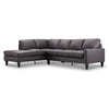 Chito Leather 2-Piece Sectional with Left Facing Chaise - Mocha