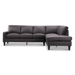 Chito Leather 2-Piece Sectional with Right Facing Chaise - Mocha