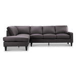 Chito Leather 2-Piece Sectional with Left Facing Chaise - Mocha