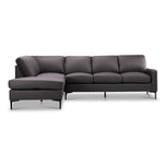 Chito Leather 2-Piece Sectional with Left Facing Chaise - Mocha