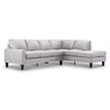 Chito Leather 2-Piece Sectional with Right Facing Chaise - Cloud Grey